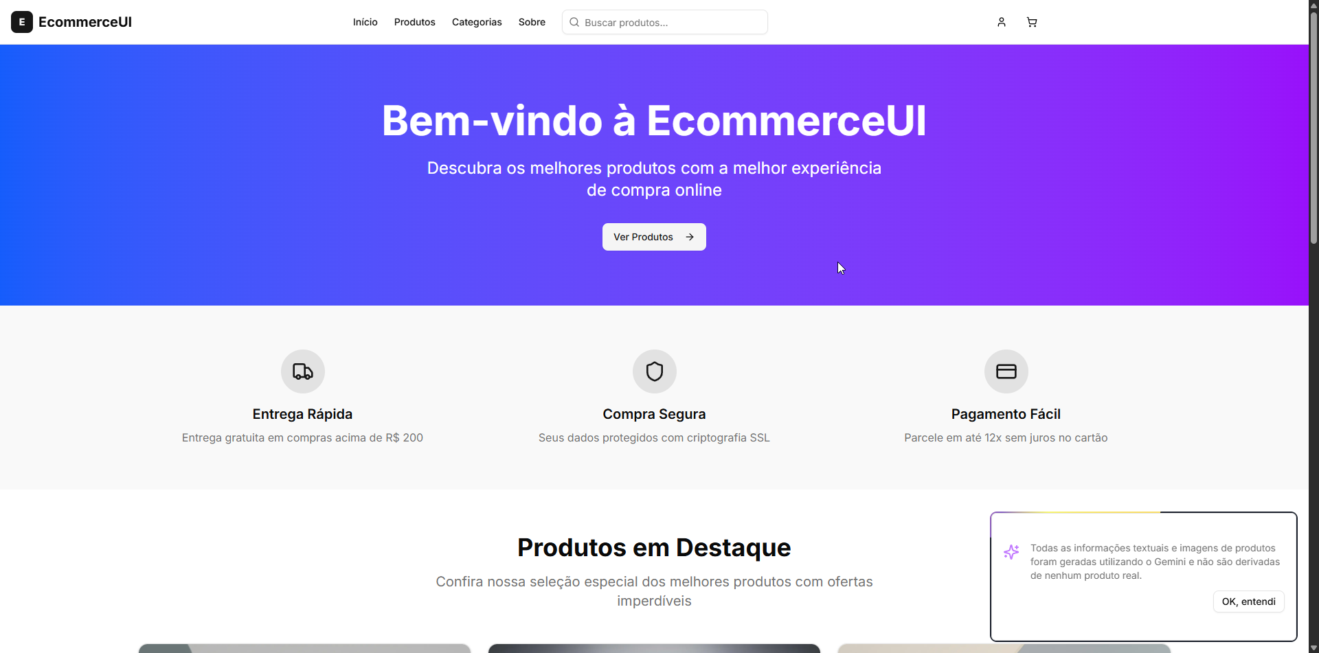 E-commerce UI